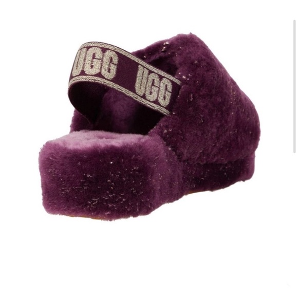 UGG fluff metallic sparkle slippers - Picture 3 of 12